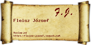 Fleisz József névjegykártya