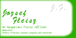 jozsef fleisz business card